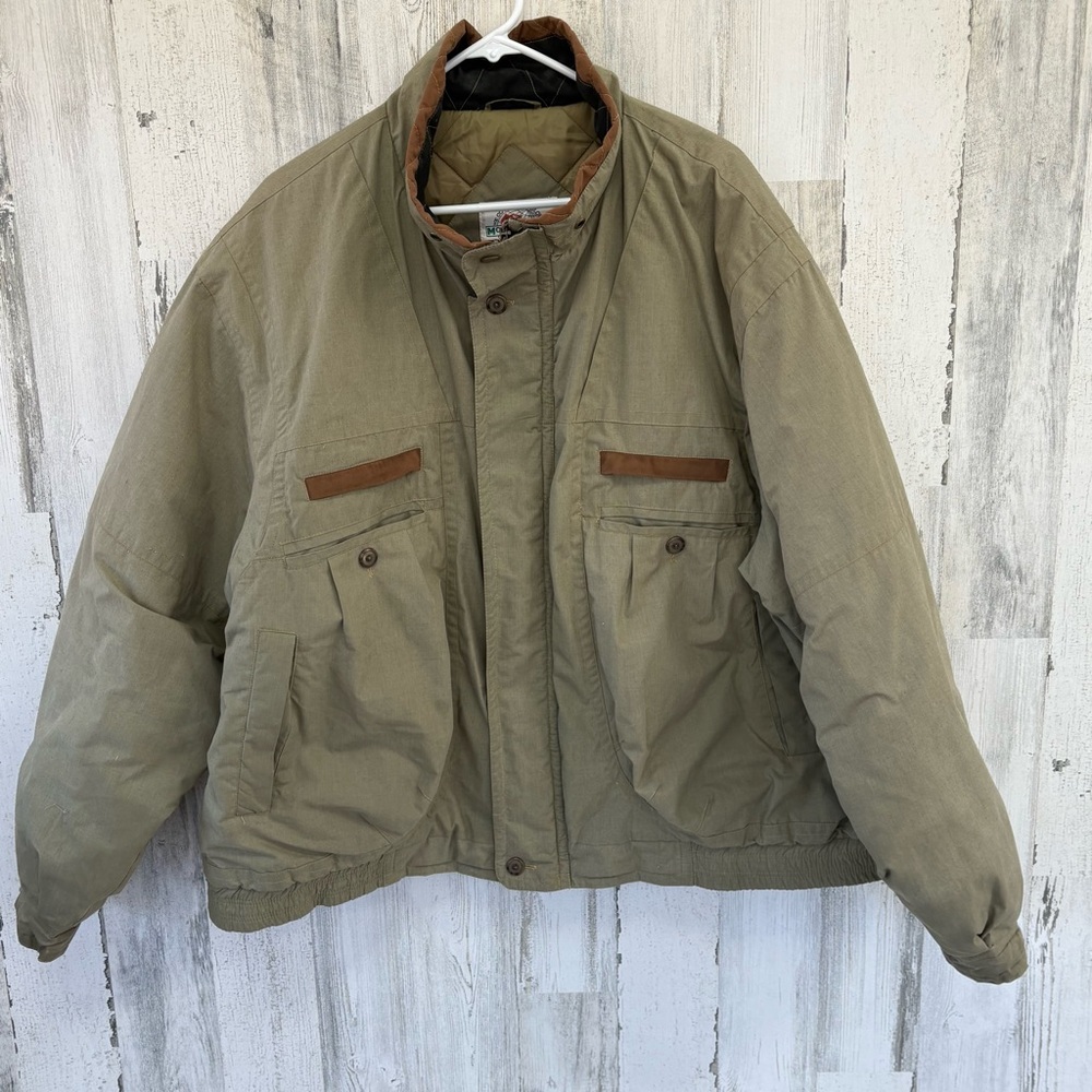 McGregor Men’s Size 2XL Vintage Quilt Lined Full Zip Collared Jacket In Sage